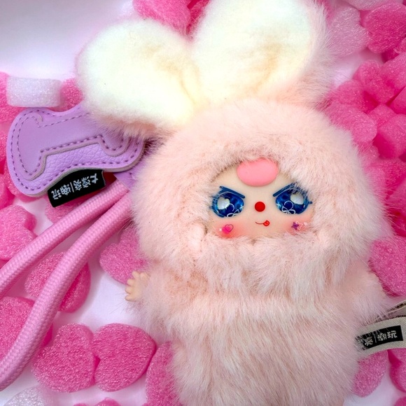 Baby Three Accessories - Baby Three Super Mini Bunny Plush – Letter “I”  – Opened Blind Box w/ Box & Card